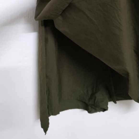 Zara Olive Green Romper Ruffle Sleeve Dress M - Picture 6 of 11